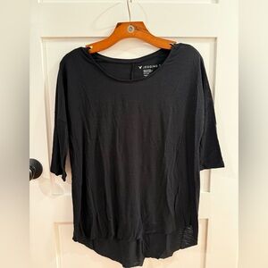American Eagle Quarter Sleeve Jegging Tee Black Women's Casual Tee